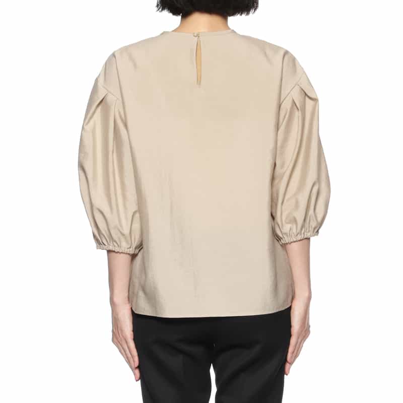 BARNEYS NEW YORK ウォッシャブル ドロップショルダーブラウス BEIGE