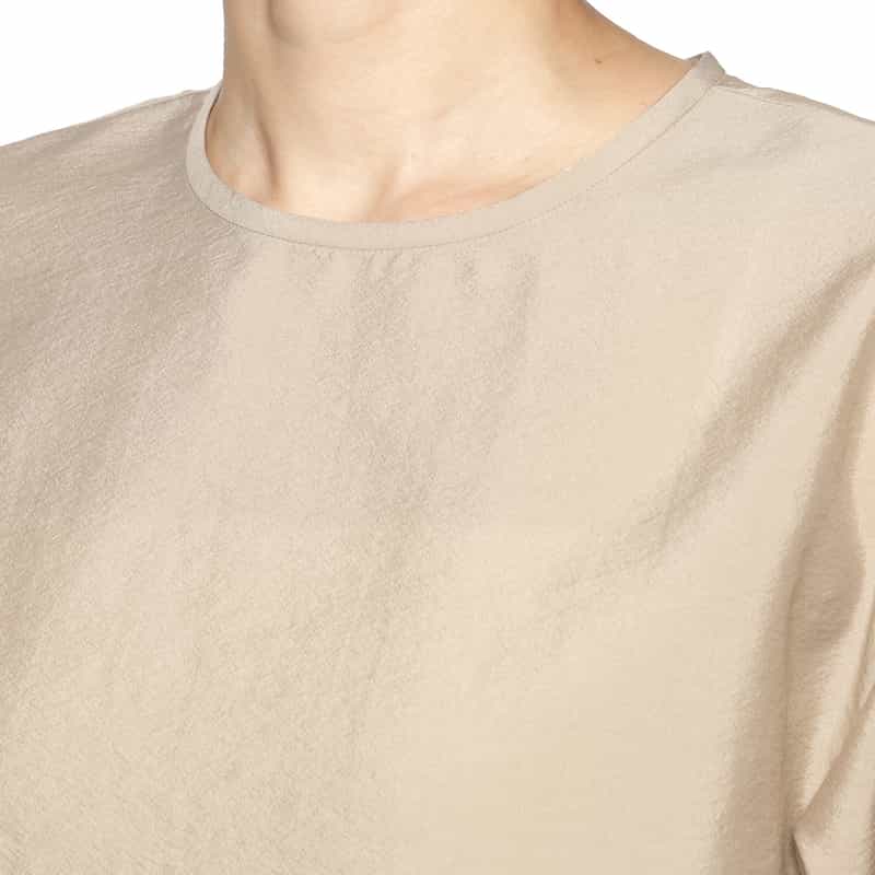 BARNEYS NEW YORK ウォッシャブル ドロップショルダーブラウス BEIGE