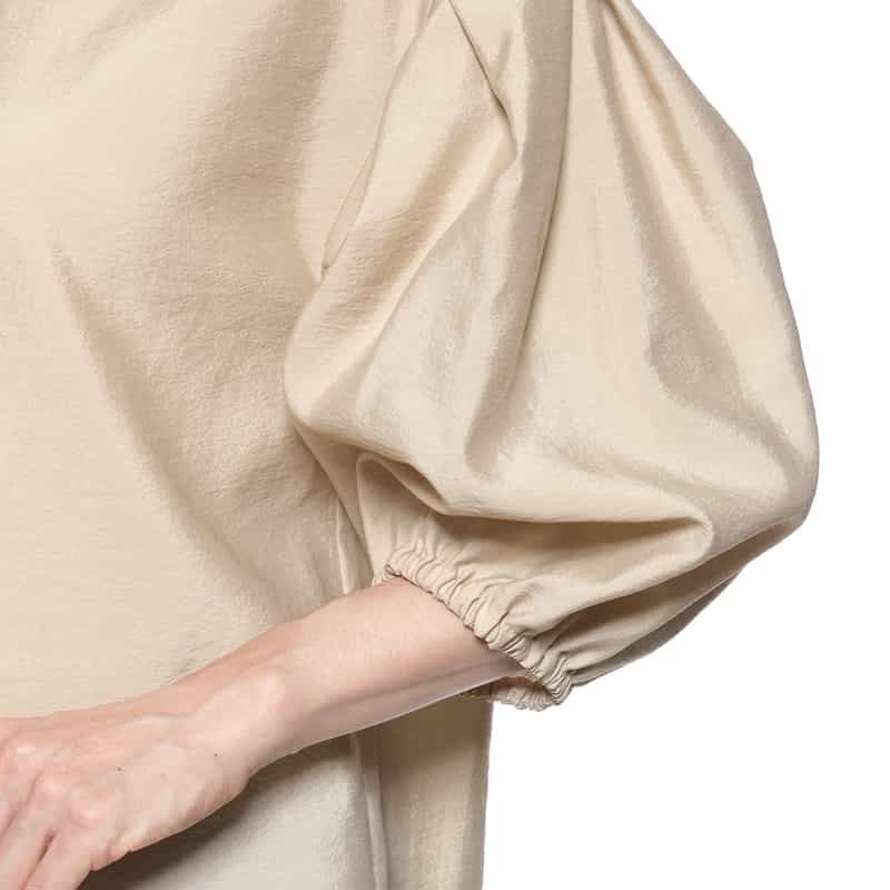 BARNEYS NEW YORK ウォッシャブル ドロップショルダーブラウス BEIGE