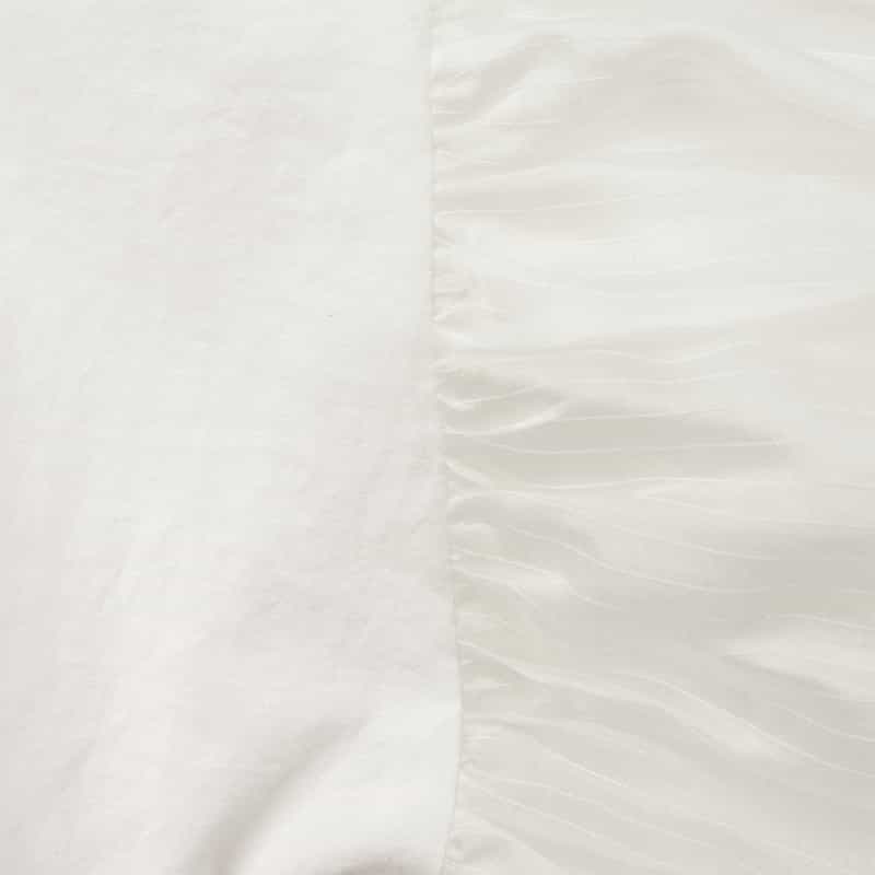 BARNEYS NEW YORK ウォッシャブル ギャザーブラウス WHITE