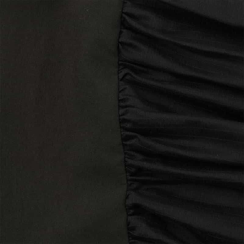 BARNEYS NEW YORK ウォッシャブル ギャザーブラウス BLACK