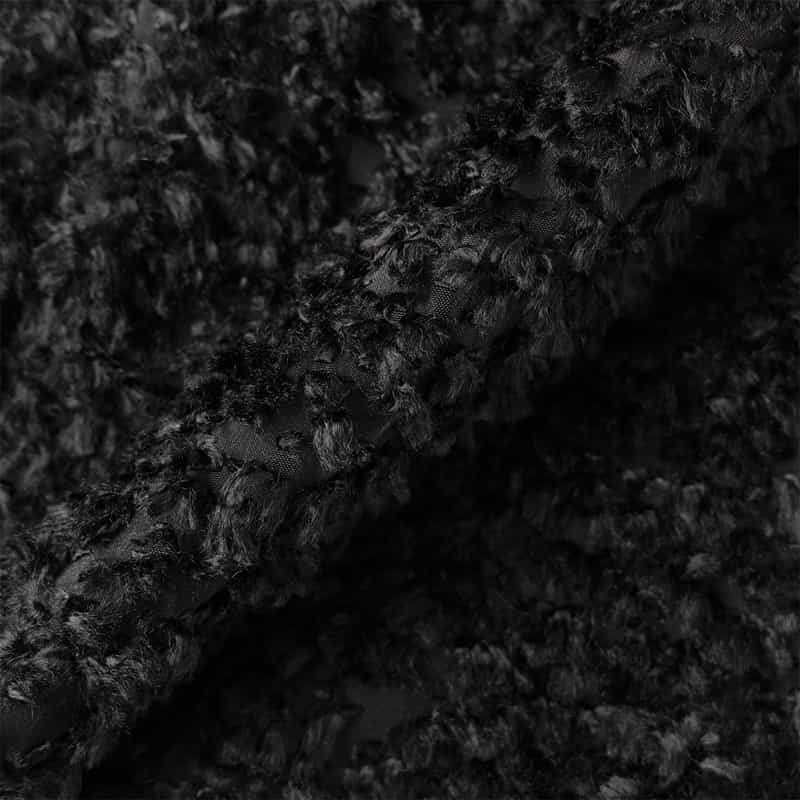 BARNEYS NEW YORK ウォッシャブル フリンジジャカードジレ BLACK