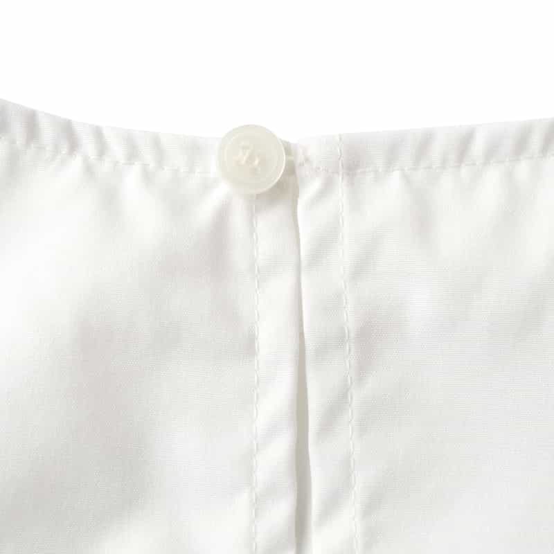 BARNEYS NEW YORK ウォッシャブル ボリュームスリーブブラウス WHITE