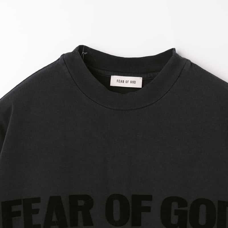 FEAR OF GOD FEAR OF GOD＜フィア オブ ゴッド＞ ヴィンテージ加工ロゴ入りTシャツ BLACK