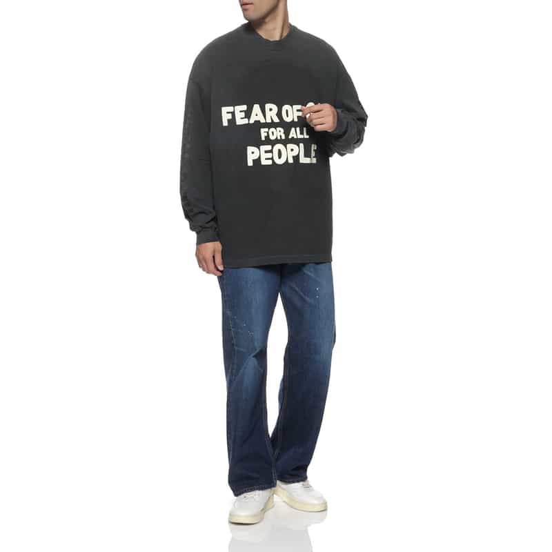 FEAR OF GOD FEAR OF GOD<フィア オブ ゴッド> ロゴ入りロングスリーブカットソー BLACK