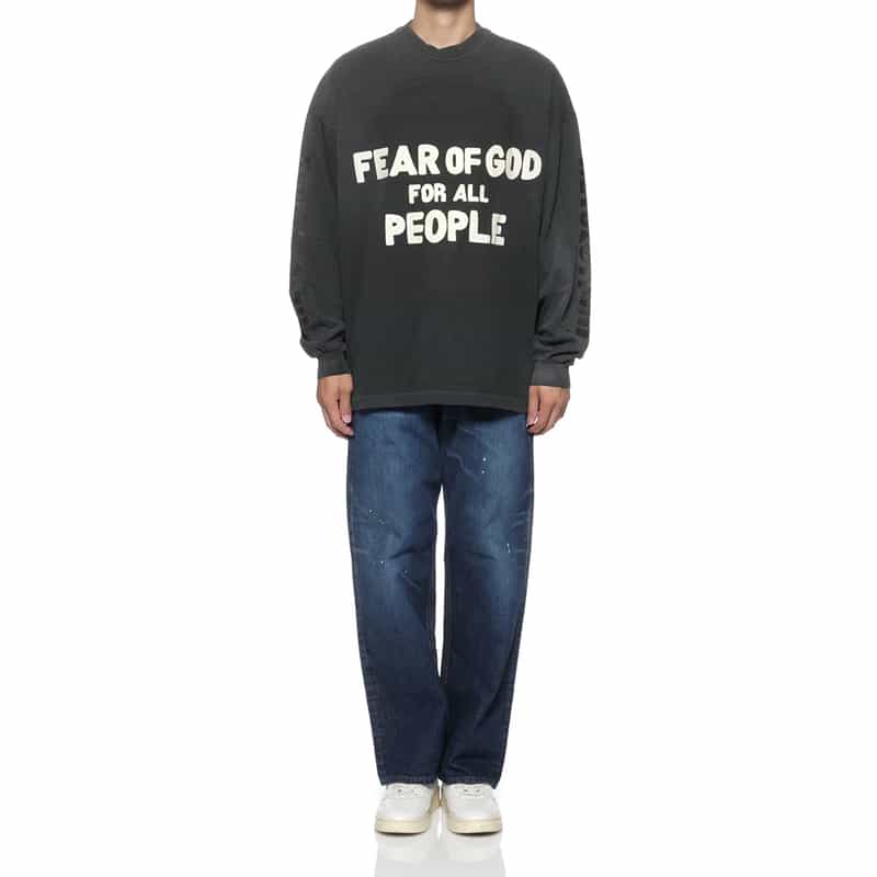 FEAR OF GOD FEAR OF GOD<フィア オブ ゴッド> ロゴ入りロングスリーブカットソー BLACK