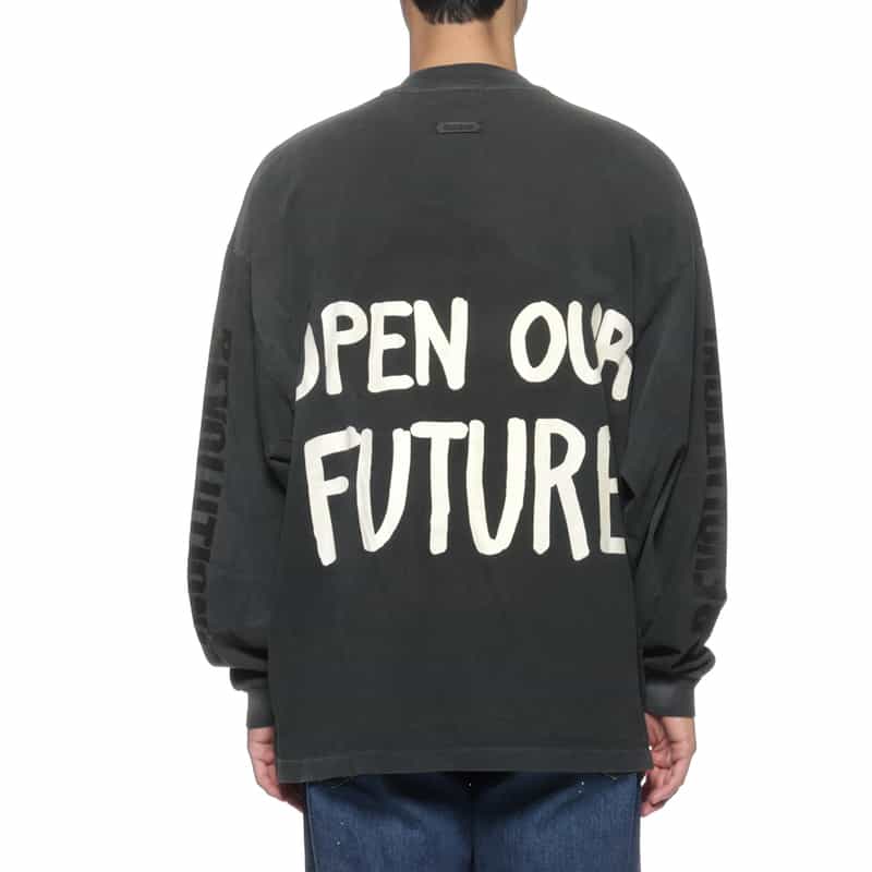FEAR OF GOD FEAR OF GOD<フィア オブ ゴッド> ロゴ入りロングスリーブカットソー BLACK