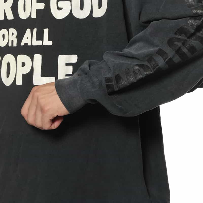 FEAR OF GOD FEAR OF GOD<フィア オブ ゴッド> ロゴ入りロングスリーブカットソー BLACK