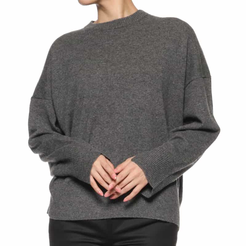LOULOU DE SAISON LOU LOU DE SAISON＜ルル デ セゾン＞ クルーネックニットプルオーバー GRAY
