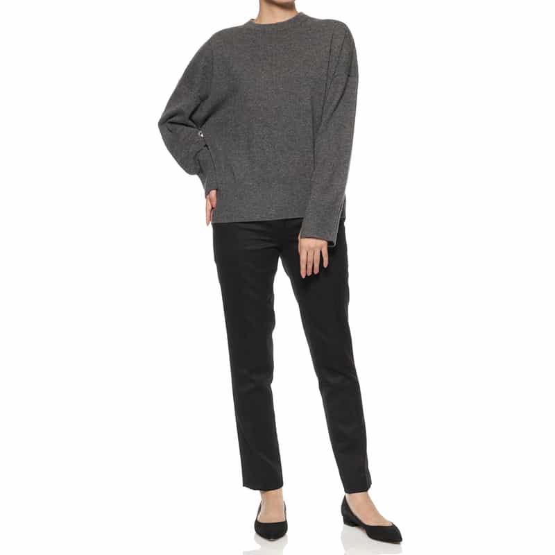 LOULOU DE SAISON LOU LOU DE SAISON＜ルル デ セゾン＞ クルーネックニットプルオーバー GRAY