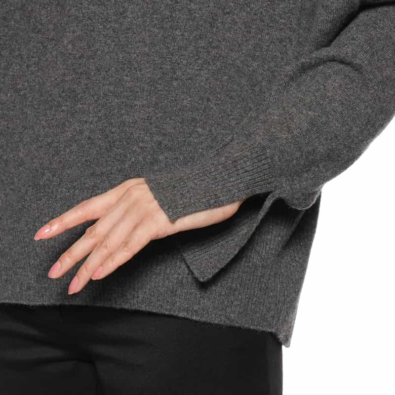 LOULOU DE SAISON LOU LOU DE SAISON＜ルル デ セゾン＞ クルーネックニットプルオーバー GRAY