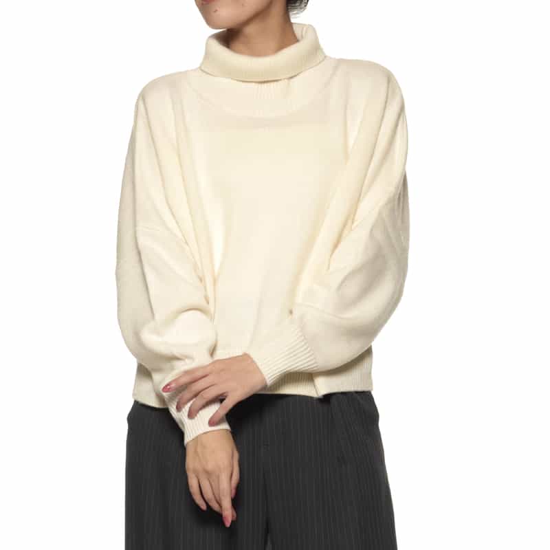 LOULOU DE SAISON LOU LOU DE SAISON ＜ルル デ セゾン＞ ウールカシミヤ タートルネックニットプルオーバー IVORY
