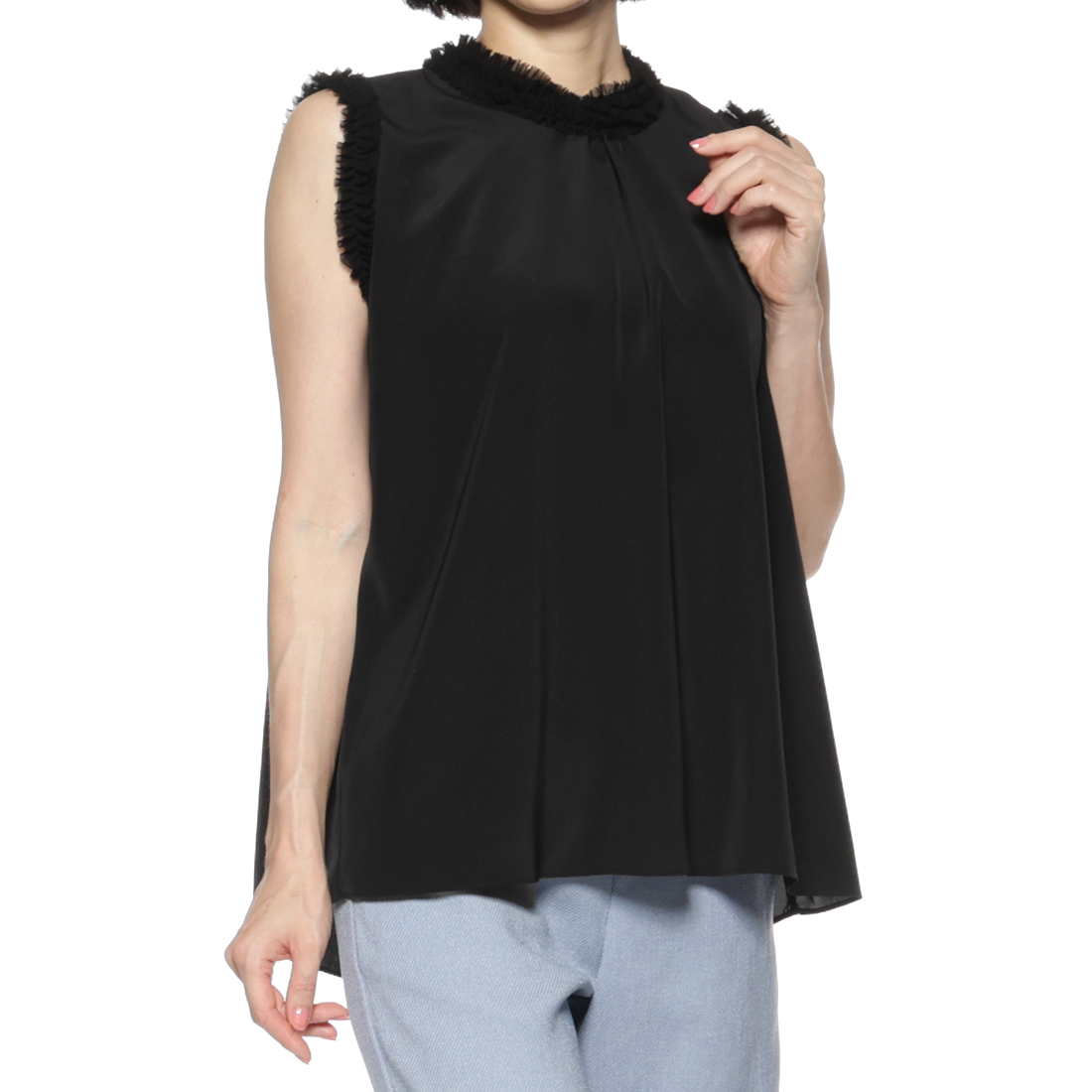 ウォッシャブル ノースリーブブラウス