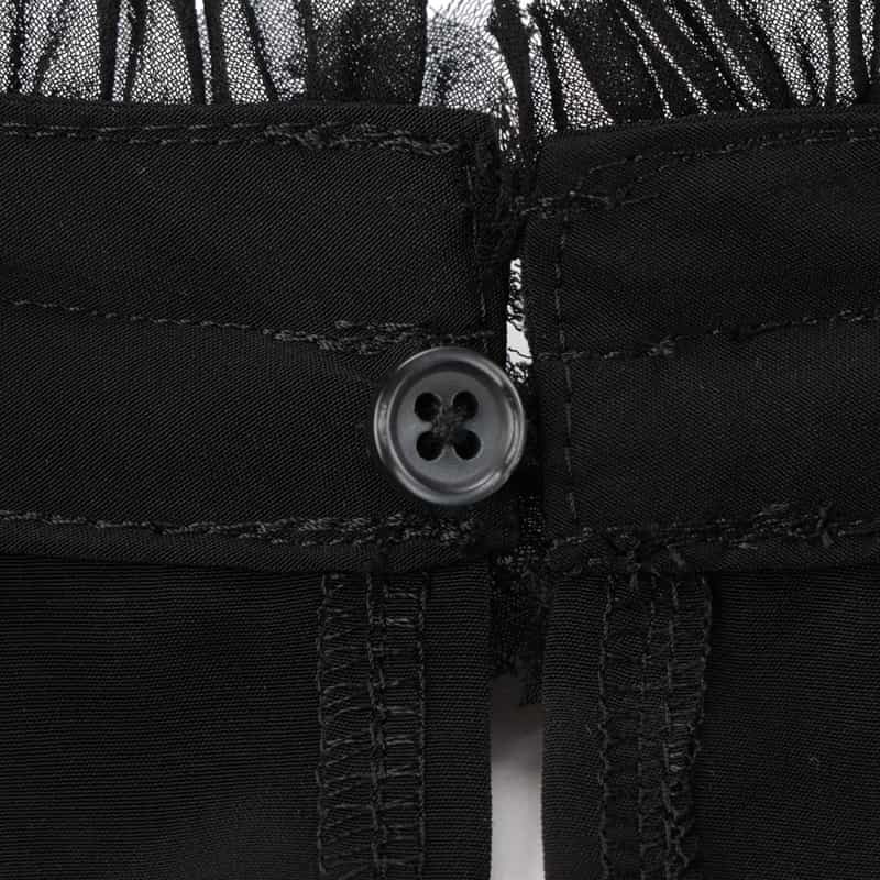 BARNEYS NEW YORK ウォッシャブル ノースリーブブラウス BLACK