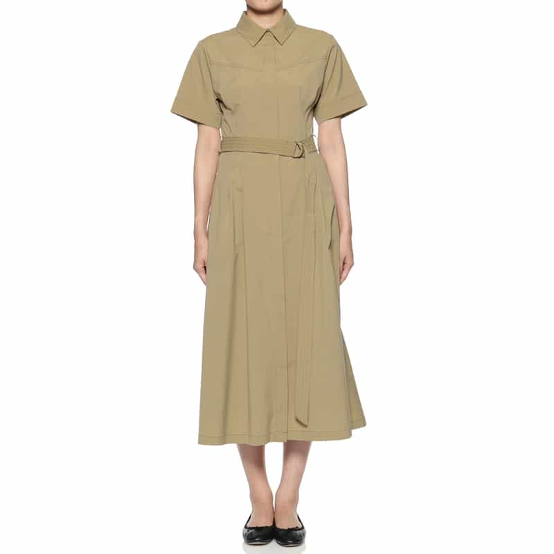 BARNEYS NEW YORK ウォッシャブル サファリドレス BEIGE