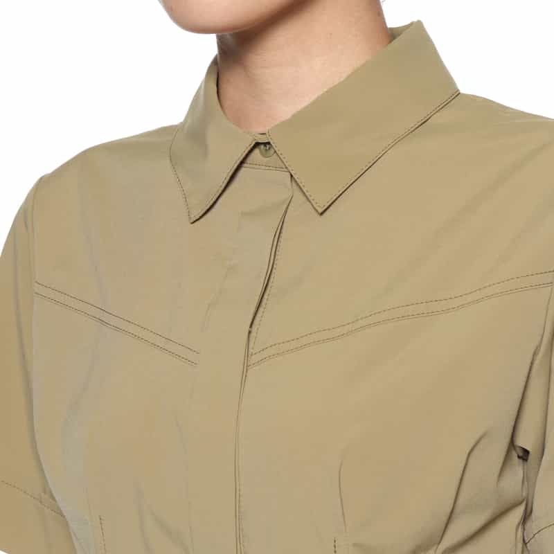 BARNEYS NEW YORK ウォッシャブル サファリドレス BEIGE