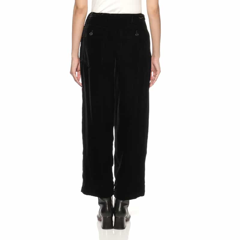 MADISONBLUE MADISONBLUE ＜マディソンブルー＞ ベルベット素材ドローストリングパンツ BLACK