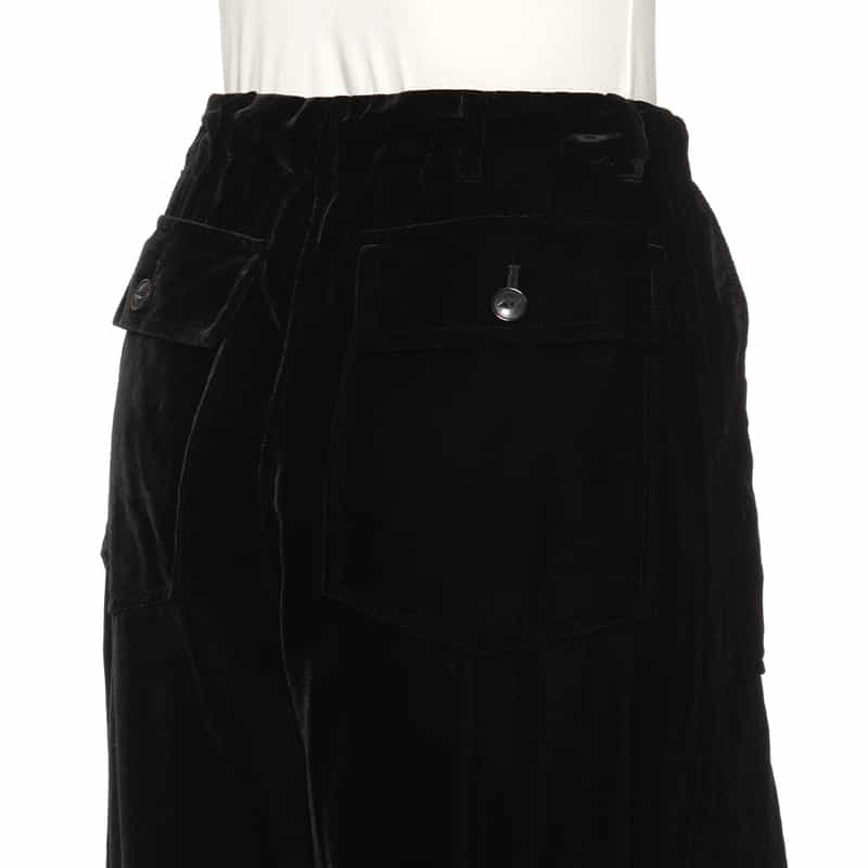 MADISONBLUE MADISONBLUE ＜マディソンブルー＞ ベルベット素材ドローストリングパンツ BLACK