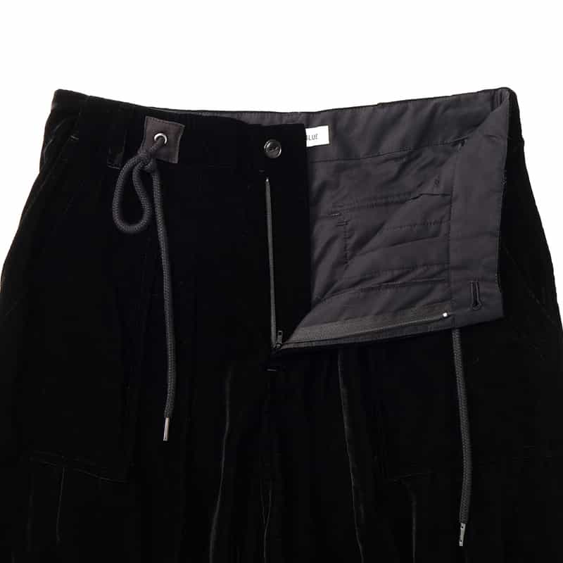 MADISONBLUE MADISONBLUE ＜マディソンブルー＞ ベルベット素材ドローストリングパンツ BLACK