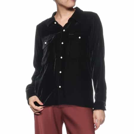 MADISONBLUE ＜マディソンブルー＞ ベルベット素材シャツ “ MADAME“