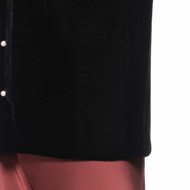 MADISONBLUE MADISONBLUE ＜マディソンブルー＞ ベルベット素材シャツ “ MADAME“ BLACK