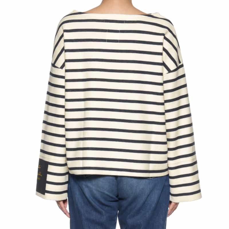 MADISONBLUE MADISONBLUE＜マディソンブルー＞ ボートネックボーダー柄Tシャツ WHITE