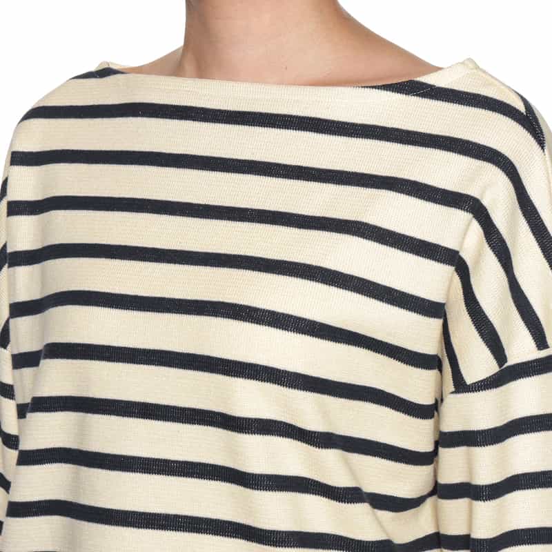 MADISONBLUE MADISONBLUE＜マディソンブルー＞ ボートネックボーダー柄Tシャツ WHITE