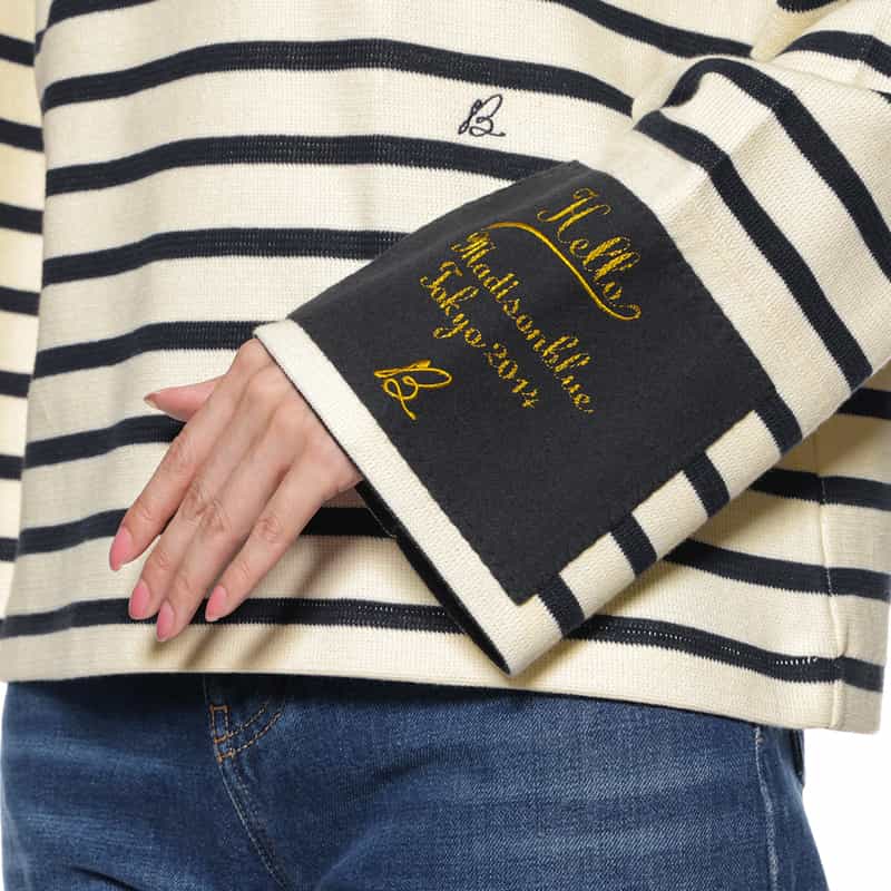 MADISONBLUE MADISONBLUE＜マディソンブルー＞ ボートネックボーダー柄Tシャツ WHITE