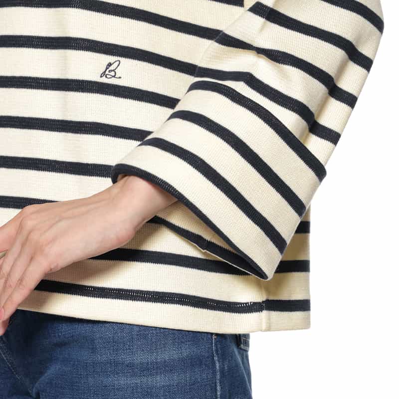 MADISONBLUE MADISONBLUE＜マディソンブルー＞ ボートネックボーダー柄Tシャツ WHITE