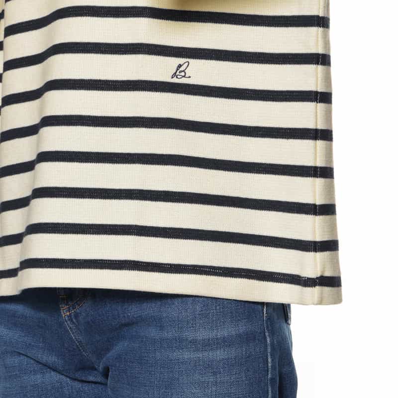 MADISONBLUE MADISONBLUE＜マディソンブルー＞ ボートネックボーダー柄Tシャツ WHITE