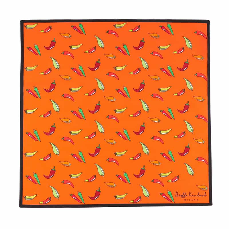DIEFFE KINLOCH DIEFFE KINLOCH＜ディエッフェ キンロック＞ ハンカチ ORANGE