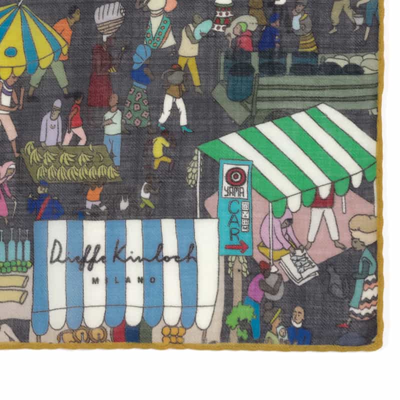 DIEFFE KINLOCH DIEFFE KINLOCH＜ディエッフェ キンロック＞ スカーフ GRAY