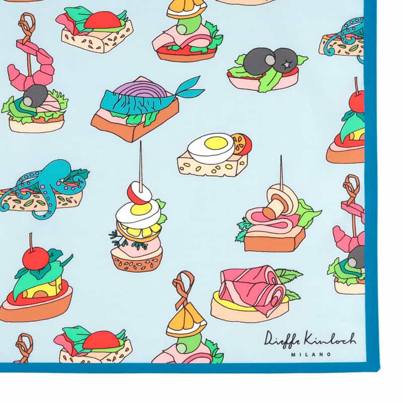 DIEFFE KINLOCH DIEFFE KINLOCH＜ディエッフェ キンロック＞ ハンカチ BLUE