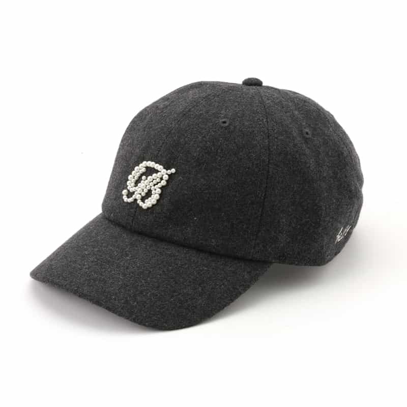 MADISONBLUE MADISONBLUE ＜マディソンブルー＞ パールビーズロゴ刺繍キャップ GRAY