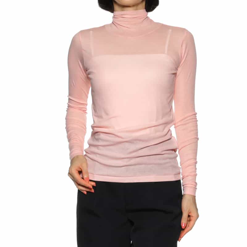 AURALEE AURALEE＜オーラリー＞ タートルネックコットンTシャツ PINK