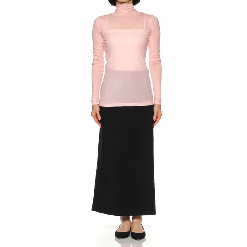 AURALEE AURALEE＜オーラリー＞ タートルネックコットンTシャツ PINK