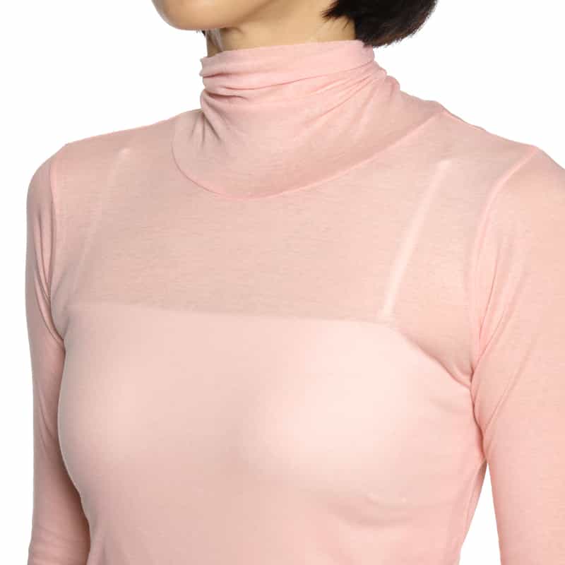 AURALEE AURALEE＜オーラリー＞ タートルネックコットンTシャツ PINK