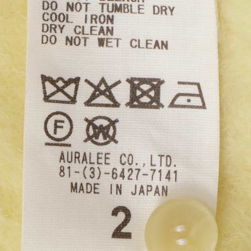 AURALEE AURALEE＜オーラリー＞ ベビーアルパカ ニットカーディガン IVORY