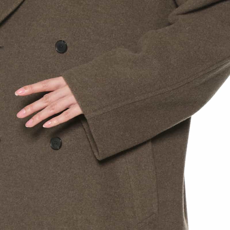 AURALEE AURALEE＜オーラリー＞ ダブルブレストロングコート BROWN