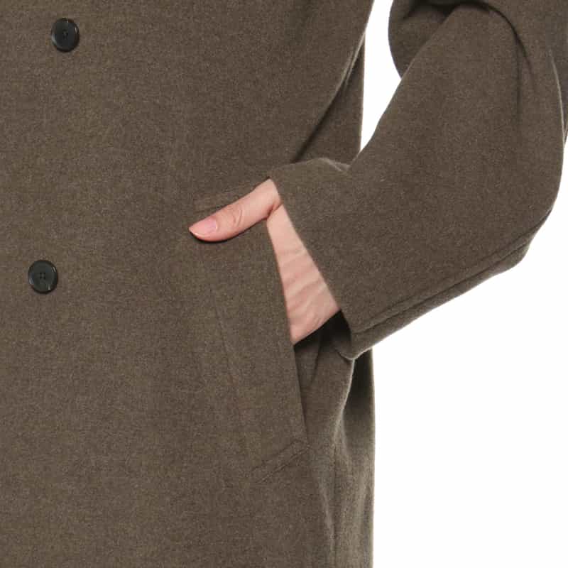 AURALEE AURALEE＜オーラリー＞ ダブルブレストロングコート BROWN