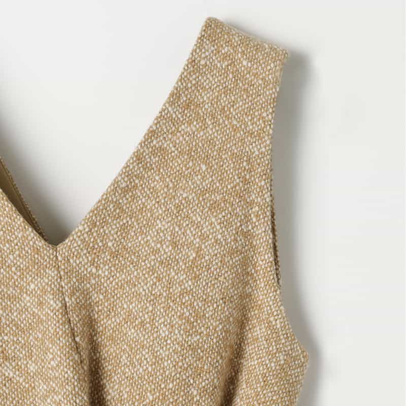 AURALEE AURALEE＜オーラリー＞ Vネックドレープドレス CAMEL