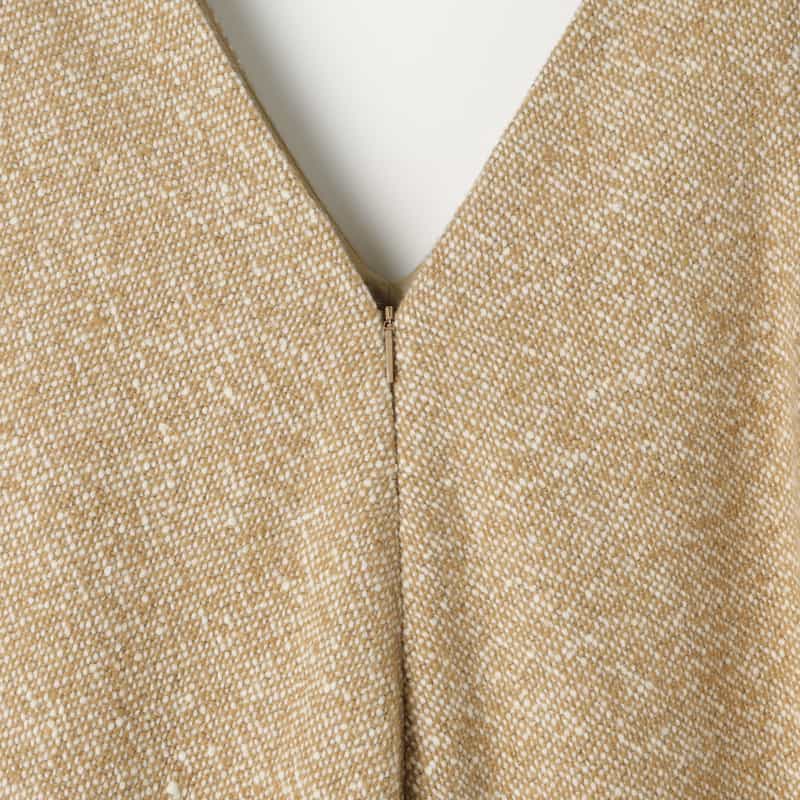 AURALEE AURALEE＜オーラリー＞ Vネックドレープドレス CAMEL