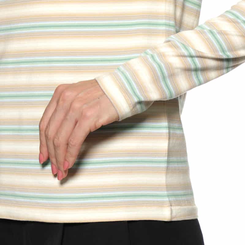 AURALEE AURALEE＜オーラリー＞ ロングスリーブボーダー柄Tシャツ IVORY