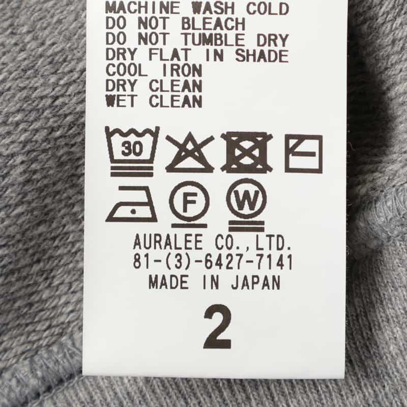 AURALEE AURALEE＜オーラリー＞ ジップアップスウェットフーディ GRAY