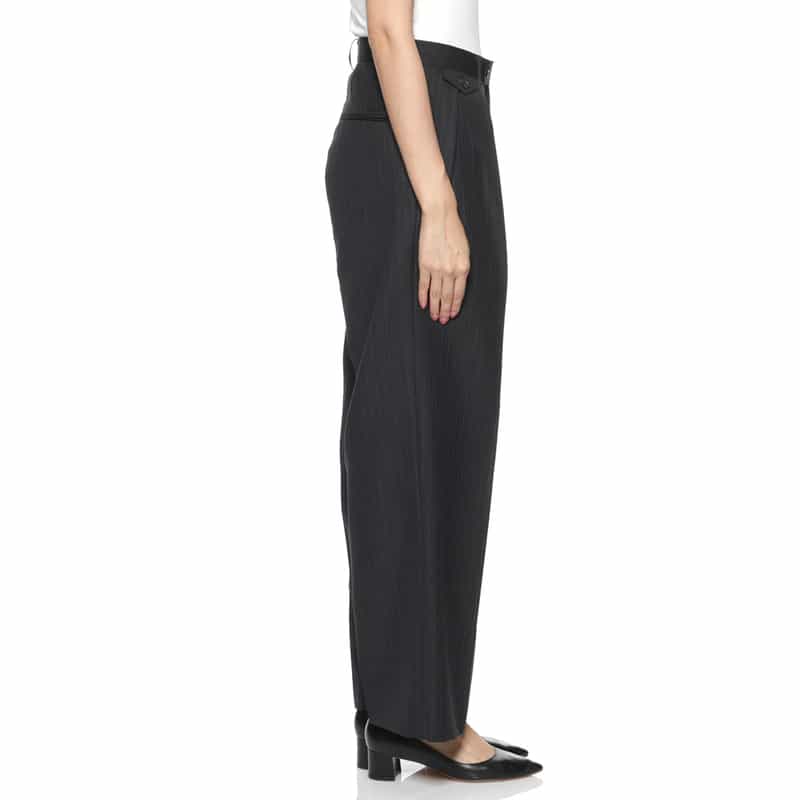 AURALEE AURALEE＜オーラリー＞ セットアップ ストライプ柄タックパンツ NAVY