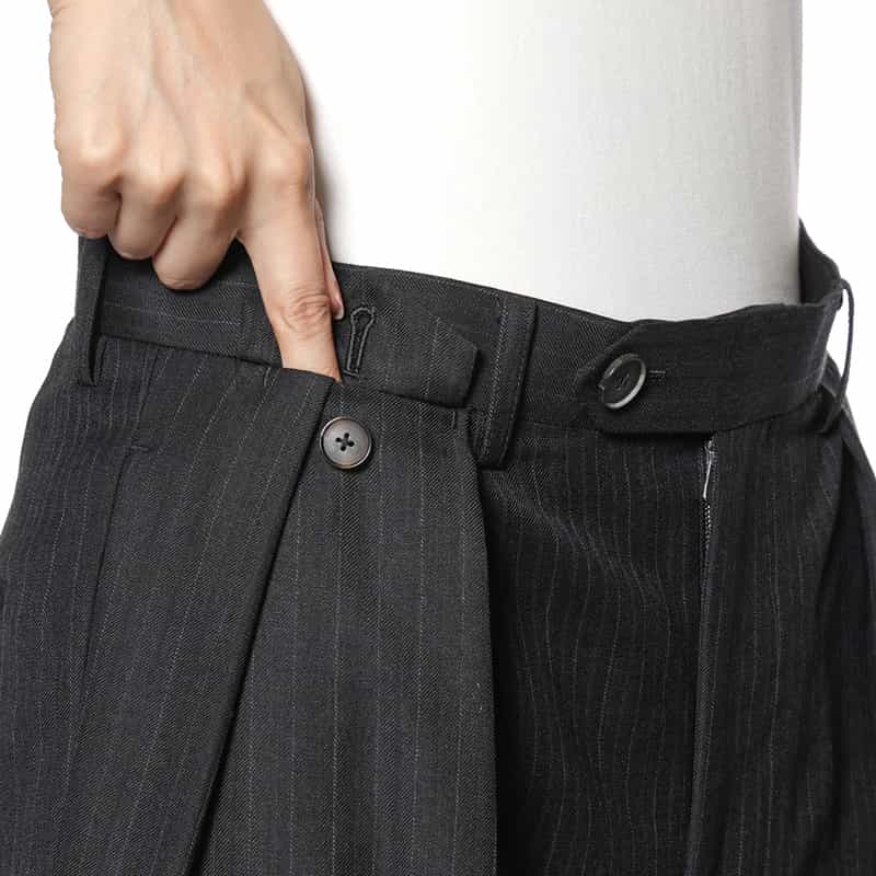 AURALEE AURALEE＜オーラリー＞ セットアップ ストライプ柄タックパンツ NAVY