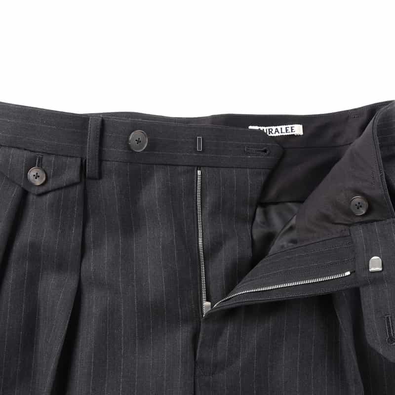 AURALEE AURALEE＜オーラリー＞ セットアップ ストライプ柄タックパンツ NAVY