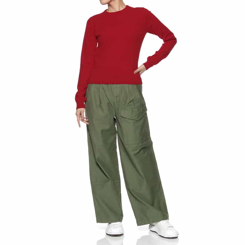 AURALEE AURALEE＜オーラリー＞ ウール素材クルーネックニットプルオーバー RED