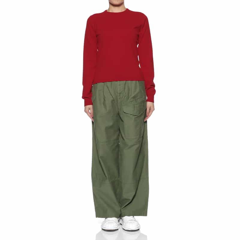 AURALEE AURALEE＜オーラリー＞ ウール素材クルーネックニットプルオーバー RED