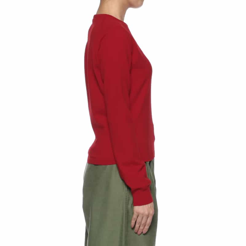 AURALEE AURALEE＜オーラリー＞ ウール素材クルーネックニットプルオーバー RED